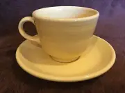 Fiesta Ware - Coffee or Tea Cup with Saucer - New - Retired - Pale Yellow