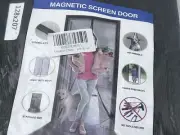 Curtain Door Barrier Magnetic Screen Mesh Fiberglass White 36x82 Single Door