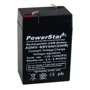 PowerStar 6V 4.5AH Rechargeable Sealed Lead Acid (SLA) Battery for Exit Light