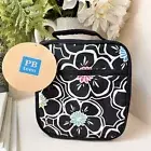 Pottery Barn Teen Geometric Flower Print Classic Lunch Bag Box Expandable NWT