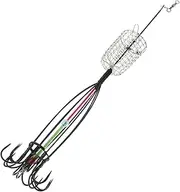 Mipcase 1pc Bait Cage Feeder Carp Crab Cage Fish Hooks Wire Animal Catch Net Cast Net Iron Silver