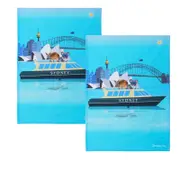 IDC Homewares Set of 2 Christopher Vine Design Tea Towels Sydney Harbour