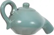 NULYLU Fountain Flowing Water Clay Pot Indoor Waterfall Outdoor Ornaments Fish Tank Accessories Ceramic Water Fountain Jar Desktop Water Fountain Jar Circulating Jar Sky-Blue Ceramics