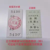 在飛比找蝦皮購物優惠-我是想妳（你）111/11/11永保安康火車票 限量（永康/