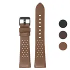 StrapsCo Perforated Leather Rally Watch Band Strap for Fitbit Charge 4