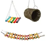Bird Nest Swing Ladder for Parrots Parakeets Conures Cockatiels