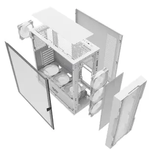 【darkFlash】大飛 DK431 高散熱效能 白色 ATX機殼(含4顆ARGB風扇)