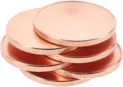 HAPINARY 6 Pack Brass Challenge Coins Blank Medals for Diy Engraving for Jewelry Collectors