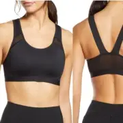 Spanx Black Core Sports Bra Black Yoga Gym Athleisure Size XS NWT