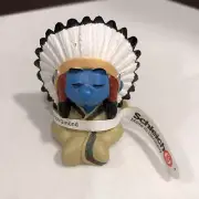 Smurfs 20556 Indian Chief Smurf Native American Figure PVC Vintage Schleich