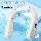 360° Bladeless Neck Fan Foldable Neckband Fan Personal Fan Wearable Cooling Fans