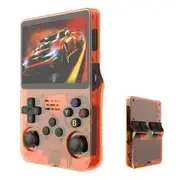 128G Handheld Game Console with 3D Dual System Portable Retro GBA Console, 3D Classic Open Source 3.5 inch IPS Screen Handheld, Red