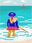 DIY Needlepoint/Tapestry Kit "Sea" 5.9"x7.9", Bambini