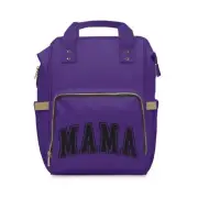 MAMA Dark Purple Multifunctional Diaper Backpack