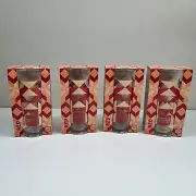 New Set Of Four (4) Red Hungry Jacks Aussie Summer Glasses 2024 Limited Edition