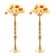 24PCS 50cm/19.7” Wedding Flower Vase Metal Gold Floral Stand for Table