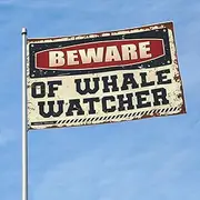 Bar For Man Cave Beware Of Whale Watcher Flag Car Flags For Room Man Cave Flags(30X45CM)