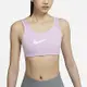 Nike 運動內衣 Swoosh Icon Clash 女款 中度支撐 Dri-FIT 健身 重訓 美背 紫白 DC5544-576