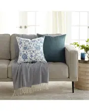 Home Collection Pack of 2 Jacobean Slub Throw Pillows