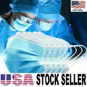 50 Blue Disposable 3 Layer Face Mask Mouth,Nose Protection New Non-Woven Mask