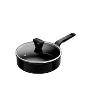 Tefal Renew Black Ceramic Induction Saute Pan with Lid 24cm - 3L