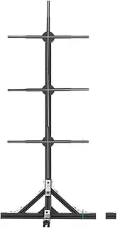 1x3 3D Hologram Projector Fan, 45-62cm Advertising Display Stand Led Sign Holographic Lamp Player, 3D Fan Stand Support Splicing Festival Advertising Display(3pcs 52Fan and Stand)