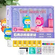 Plaster Painting Sets for Kids - Bear Plaster Craft Kit | Project Creative Activity, Kids Arts and Crafts with Paint for Home Decoration