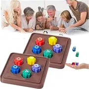 HLSM Korean Traditional Play Game, Gonggi Jack Stone Pebbles Set, Stone Catching Game, Hand Eye Coordination Training Toy for All Ages (10pcs+Base)