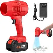 Turbine Spray Blower, Cordless Compressed Air Duster, 12.2 Inches 200 Mph Dry with Compact, Turbine Sprays Fan, for Automotive Interior Cleaning, Home Appliances Use, Red