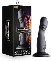 Impressions Amsterdam Realistic Vibrating Dildo - Powerful Rumbly 10 Function Vibration - Suction Cup for Hands Free Play and Harness Compatible - Waterproof Magnetic Charging - Sex Toy for Him Her