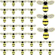 KALIONE 40 Pcs Bee Charms Pendants Rhinestone Alloy Honeybee Craft Charms DIY Bee Charm Embellishments Crafting for Handmade Crafts, Plastic