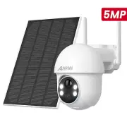 ANRAN 3/5MP Pan Tilt Battery Solar Powered Security WiFi Camera Night Vision