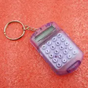 Hard Plastic Casing 8 Digits Electronic Small Calculator w/ Keychain A2TM