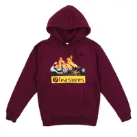 在飛比找蝦皮商城優惠-PLEASURES CRASH HOODIE酒紅色 帽T 洛