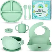 The Little Chiltern Co Baby Weaning Set - LED Weaning Set for Baby Weaning (Green)