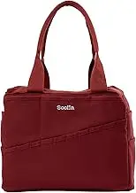 Studio Bag: Art Supply Storage Organizer & Pottery Tool Bag, Washable Craft Tote, Knitting Yarn Bag, Crochet Project Bag, 30 Pockets, 15+ Canvas Colors, Artist Bag for Adults (Sangria Red)