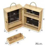 Wooden Spice Box FIELDOOR Outdoor Camping Kitchen Condiment Case Storage Grate