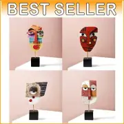 Handcrafted 4 PCS Abstract Sculptures - Chic Home Decor for Tabletops & Shelves