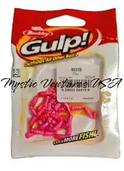 Berkley GULP Pink Waxies Grubs 30pk Bass Walleye Crappie Perch GHWX-PK