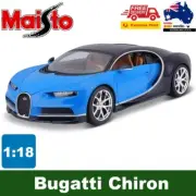Maisto 1:18 Scale Special Edition Bugatti Chiron Die Cast Car Set Blue-Black