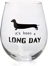 Dachshund Stemless Wine Glass