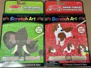 Melissa & Doug On The Go Safari Animals Families Picture Reveal Pad Scratch Art
