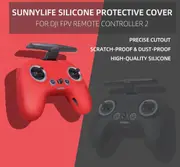 Sunnylife Silicone Protective Cover for DJI FPV Remote Controller 2 (Red)
