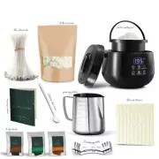 Soy Candle-Making Kit Includes Wax, Electric Wax Melting Pot, Cotton Wicks, Dye