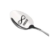 Soup Spoon Glossy Easy Clean Romantic Lettering Stainless Steel Free Engraved Coffee Spoon Restaurant Supplies -K