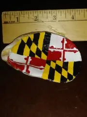 hand painted Maryland flag sea shells