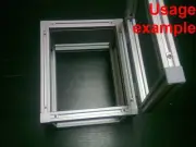 Aluminum T-slot extruded profile 20x20-6mm Box + Lid frame size 240x200x150mm