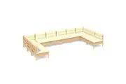 vidaXL Garden Lounge Set Outdoor Sofa Furniture Wooden Patio Setting 10 Piece