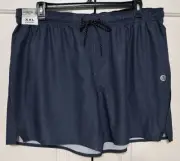 NWT Solaris active size 2XL navy heather blue athletic fit zon shorts mens