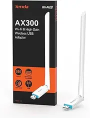 Tenda AX300 USB WiFi Adapter for PC WiFi 6 USB Adapter -286Mbps 2.4GHz, Mini USB Wifi 6 Adapter for Desktop PC Laptop, Wireless WiFi Adapter for Windows 11/10/7/Linux3.10+/Ubuntu, USB WiFi Dongle (U2)